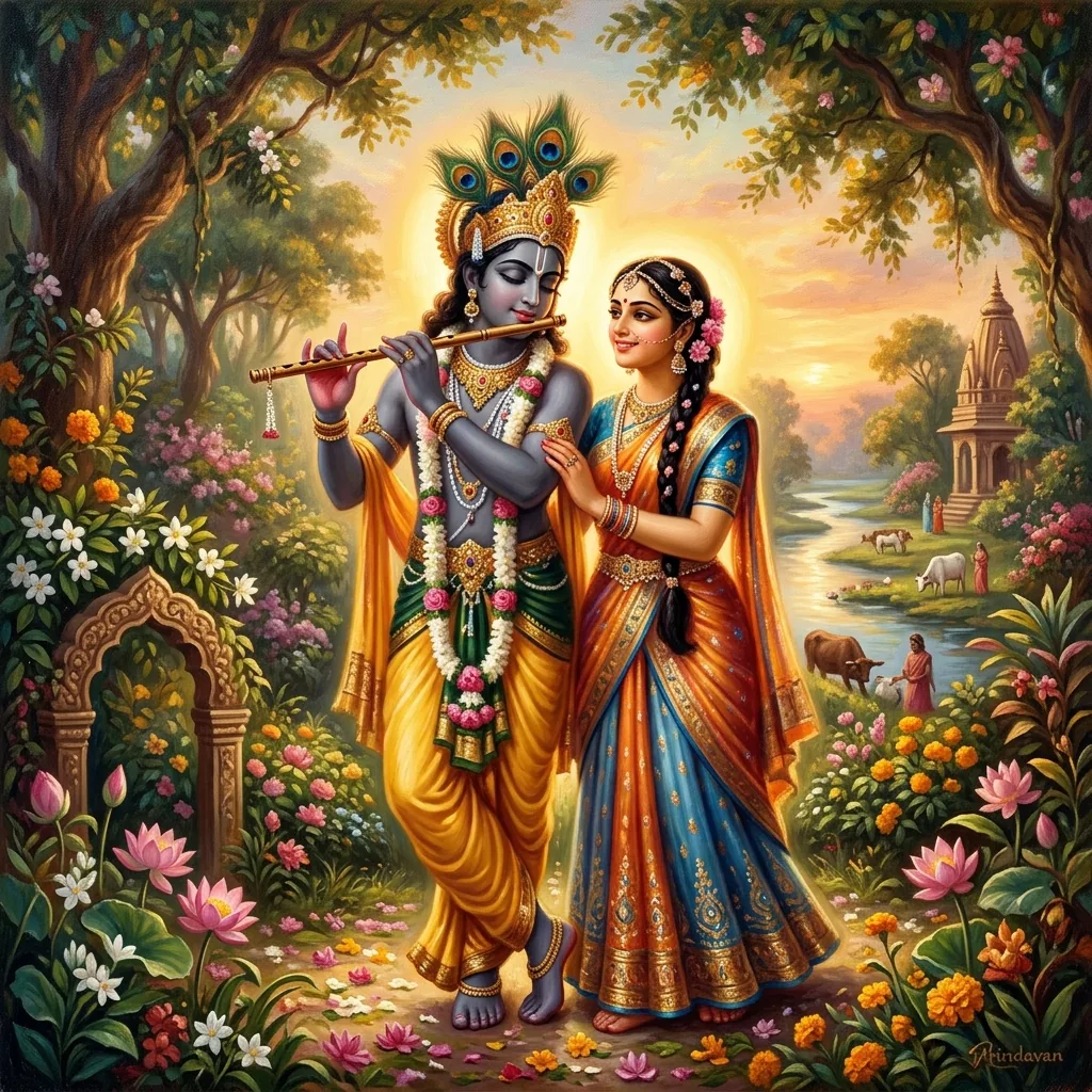 Radha Krishna — Divine couple in Vrindavan, symbol of eternal love and Bhakti